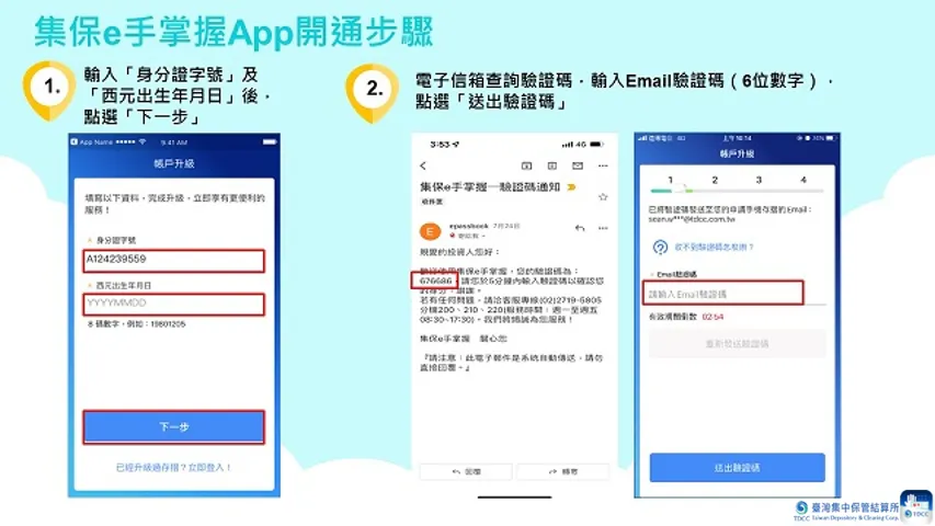 集保 e 手掌握註冊步驟教學