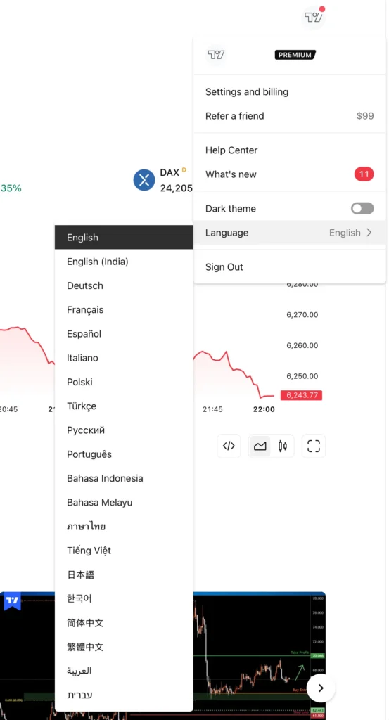 TradingView 中文介面與中文化設定說明